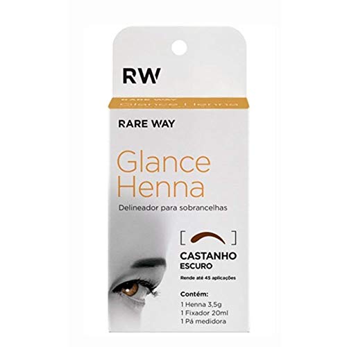 Henna Para Sobrancelhas Delineador Castanho Escuro Rare Way - Glance Henna - 3,5gr