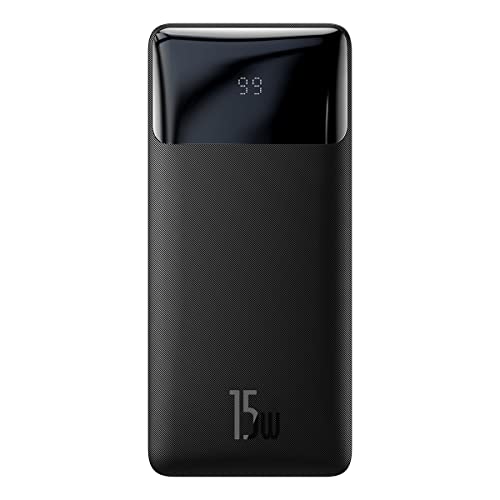 Carregador Portátil Baseus Bipow Digital Display Power Bank 30000mAh 15W Preto,modelo PPBD30