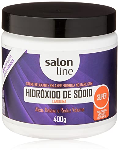 Salon Line, Creme Relaxante, Professional, Super, Hidróxido de Sódio - Para Cabelos Cacheados e Crespos, 400g