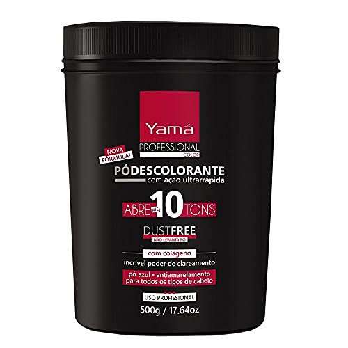 Descolorante Pó Colágeno Profissional 10 Tons Yamá Pote 500g