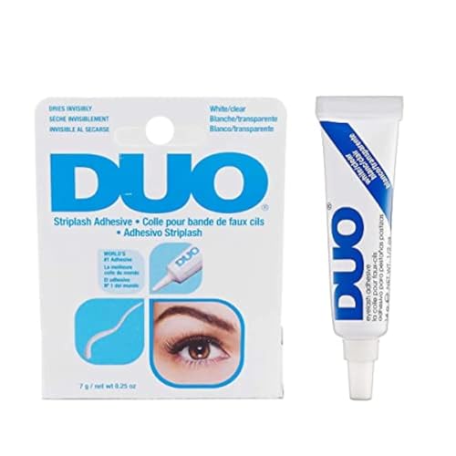 Duo Adesivo à prova d'água para cílios, branco transparente 14 ml (pacote com 4)