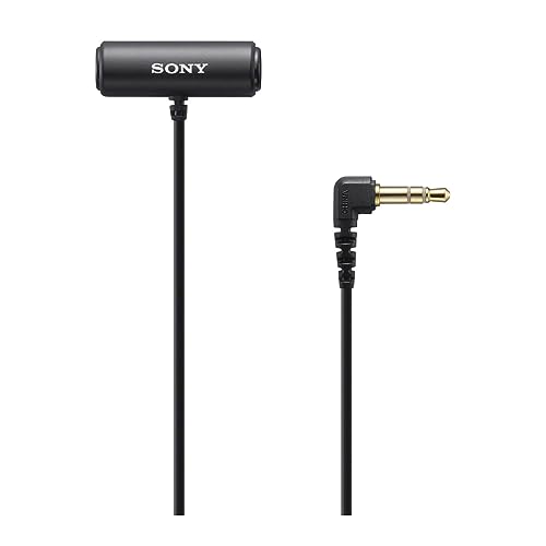 Sony Microfone compacto estéreo lapela ECMLV1, Bluetooth