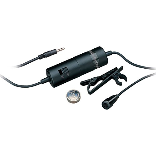 Microfone de Lapela, Audio-Technica, ATR3350IS, Preto