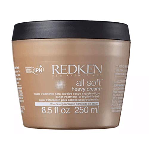 Redken Máscara de Tratamento All Soft Heavy Cream | Tratamento Anti-frizz Para Cabelos Secos e Opacos | Hidratação e Nutrição Profunda | Com Óleo de Argan | Fios resistentes, macios