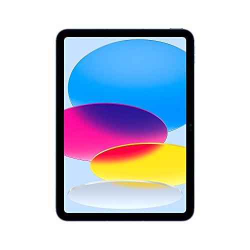 iPad da Apple (10a geração): Com chip A14 Bionic, tela Liquid Retina de 10,9 polegadas, 64 GB Wi-Fi 6, câmera frontal de 12 MP, câmera traseira de 12 MP, Touch ID – Azul